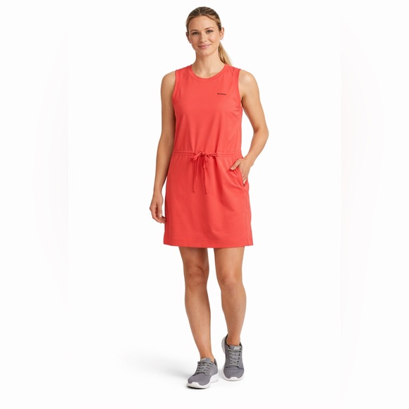 Columbia Dresses & Skirts - Columbia Bogata Bay Dress Womens Small Coral Pink Orange Omni-Shield Outdoor NWT